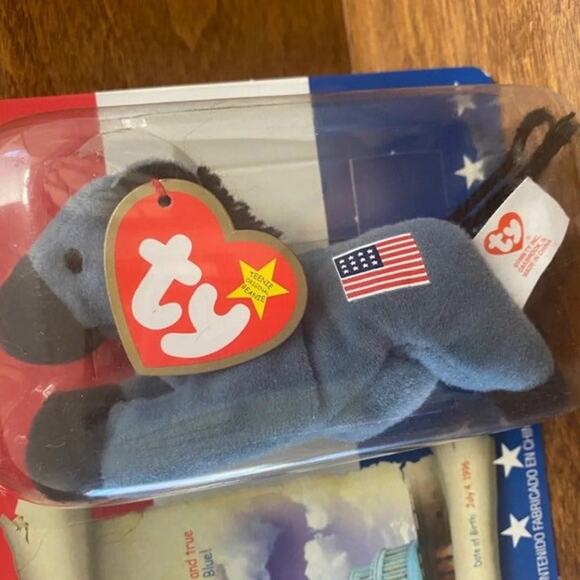 TY BEANIE BABIES Lefty The Donkey - Picture 2 of 4